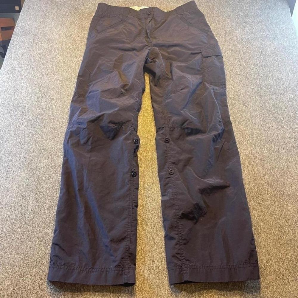 Lands' End Convertible Cargo Pants Womens Button Accent Elastic‎ Waist Adventure